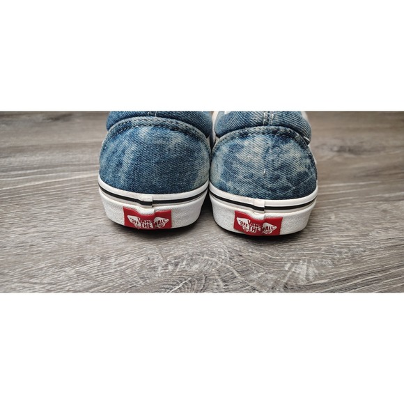 Vans Off The Wall Canvas Denim Sneakers Men 7‎ Classic White Blue - Picture 3 of 10